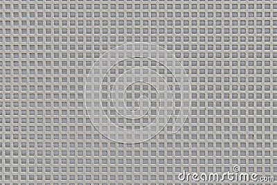 Metal grid of flat square holes, close-up background Stock Photo