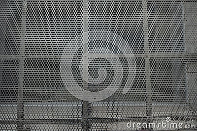Metal grid looking down to underground Stock Photo