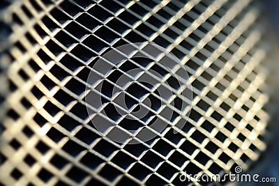 Metal Grid Texture Stock Photo