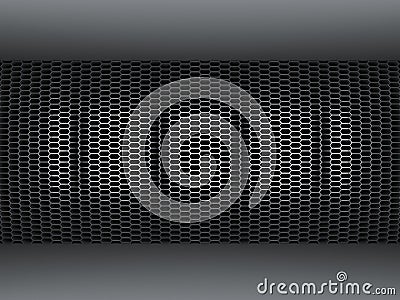 Metal grid wall Stock Photo