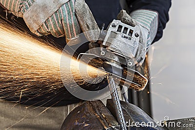 Metal Grinding Stock Photo