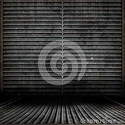 Metal Grunge Room Stock Photo