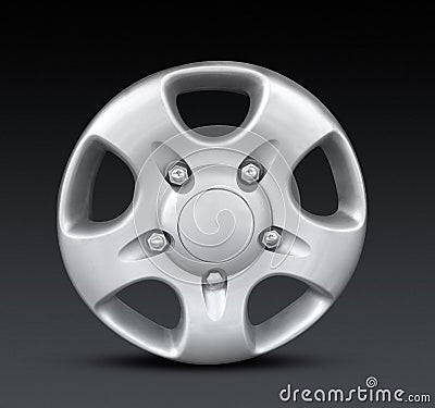 Metal hubcap or wheel trim Cartoon Illustration