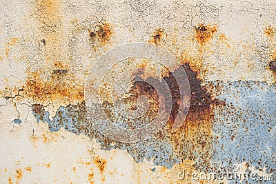 Metal iron rust with peeling paint background Stock Photo