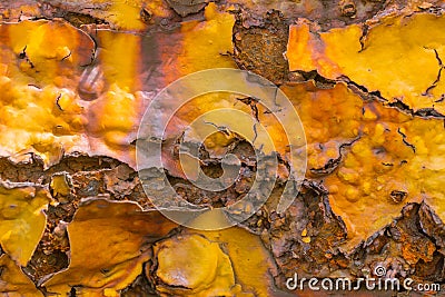 Metal iron rust with peeling paint background Stock Photo