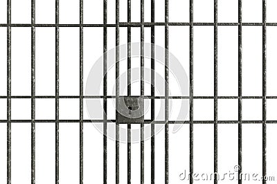 Metal Jail bars Stock Photo