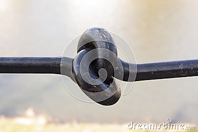 Metal kroton knot mini sculpture in Uzhgorod photo Stock Photo