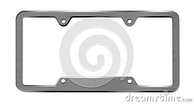 Metal license plate frame Stock Photo