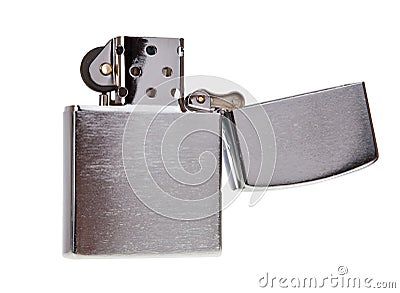 Metal lighter isolated Stock Photo