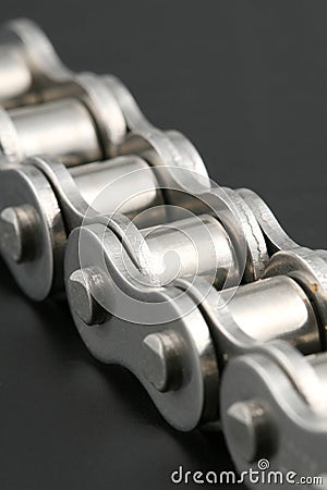 Metal link chain Stock Photo