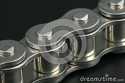 Metal link chain Stock Photo