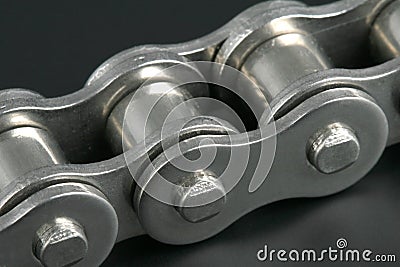 Metal link chain Stock Photo