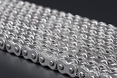 Metal link chain Stock Photo