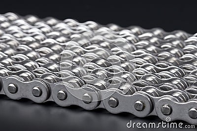 Metal link chains Stock Photo