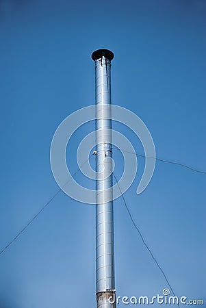 Steel chimey flue Stock Photo