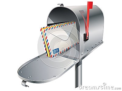 Metal mailbox Stock Photo