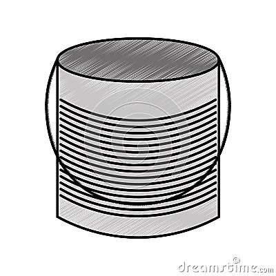 Metal mason jar isolated icon Vector Illustration