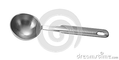 Metal measuring spoon tablespoon. Stock Photo