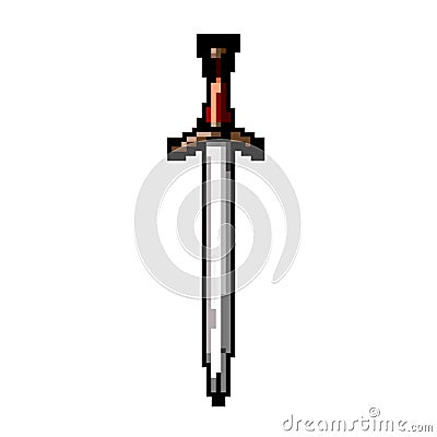 metal medieval weapon game pixel art vector illustration Vector Illustration