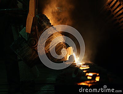 Metal melting Stock Photo