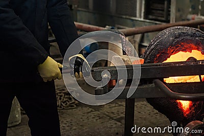 Metal melting factory Stock Photo