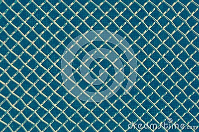 Metal mesh or aluminum grid on black background Stock Photo