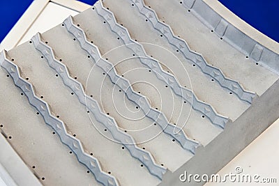 Metal mold for casting rubber truck tires Stock Photo