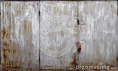 Metal old and shabby doors gates. Vintage door texture Stock Photo