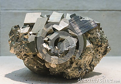 Metal Ore pyrite Stock Photo