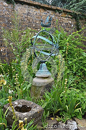 Metal Ornament, Tintinhull Garden, Somerset, England, UK Editorial Stock Photo