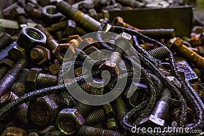 Metal parts and rust. Stock Photo