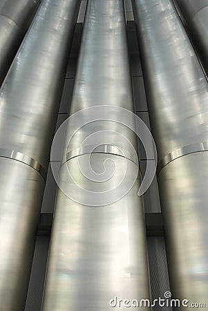 Metal pipes Stock Photo