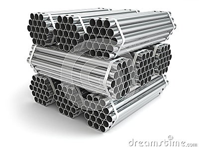 Metal pipes. Steel industry Stock Photo