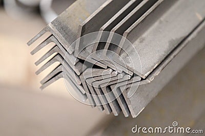 Metal profiles angle Stock Photo