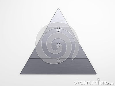 Metal pyramidal hierarchy Stock Photo