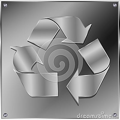 Metal recycle sign Vector Illustration