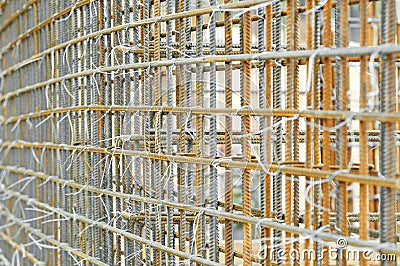 Metal rod reinforcement Stock Photo