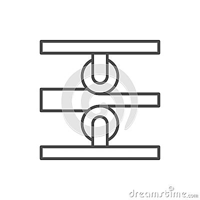 Metal rolling line outline icon Vector Illustration