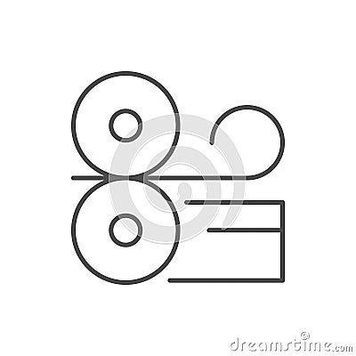 Metal rolling line outline icon Vector Illustration