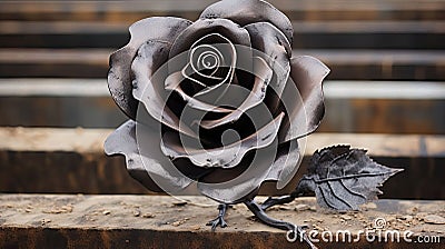 metal rose iron Cartoon Illustration