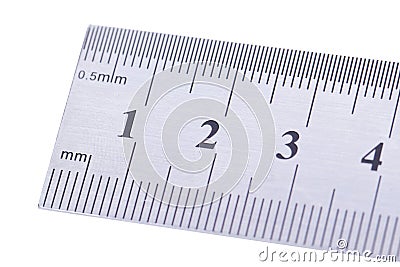 Metal ruler Stock Photo