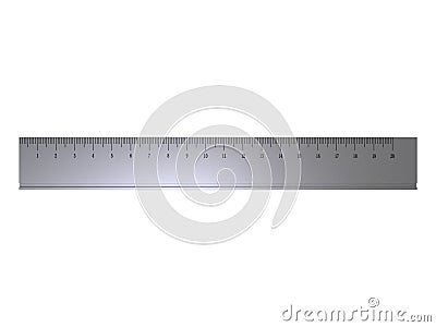 Metal Ruler Stock Photo