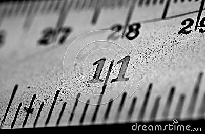 Metal ruler Stock Photo