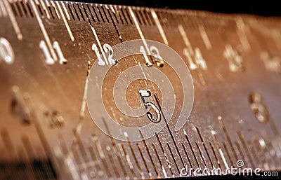 Metal ruler Stock Photo