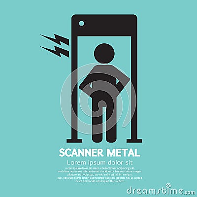 Metal Scanner Gate Vector Illustration
