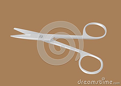 Metal scissors Vector Illustration