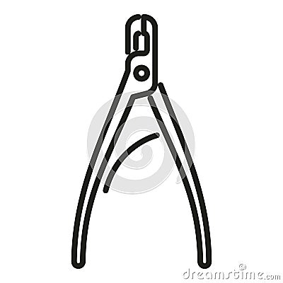 Metal scissors icon outline vector. Clothes pin Vector Illustration