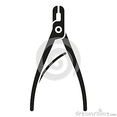 Metal scissors icon simple vector. Clothes pin Vector Illustration