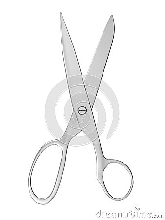 Metal Scissors Isolated Stock Photo