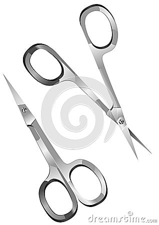 Metal scissors for manicure Stock Photo